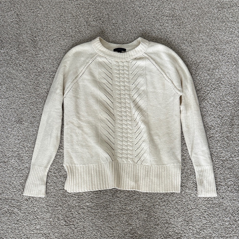 J. Crew Cream Knit Sweater